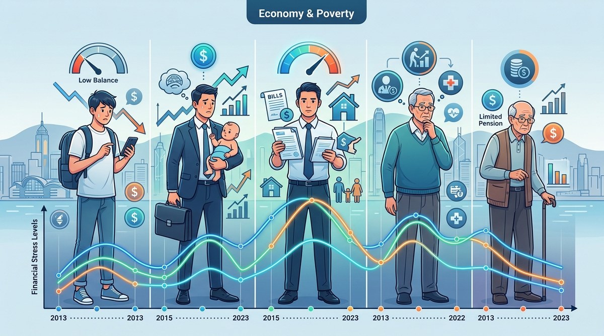 How Financial Stress Affects Different Age Groups in Hong Kong According to Longitudinal Data